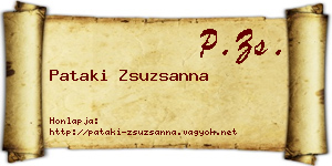 Pataki Zsuzsanna névjegykártya
